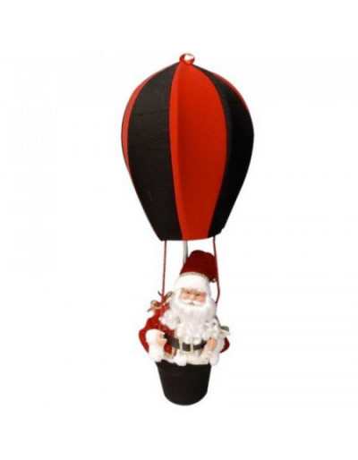 Santa in Baloon 80 cm Red/Green