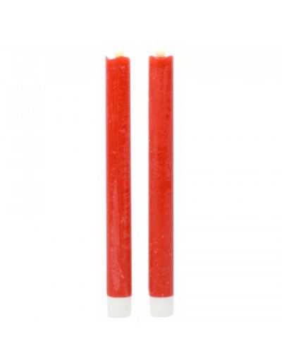 Bougies de table Magic Flame LED 25,5 cm Rouge