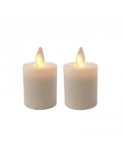 2 Magic Flame Candles Cream