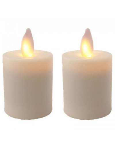 2 Magic Flame Candles Cream