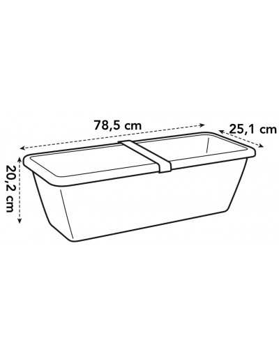 PLANTADEIRA BARCELONA XL 80CM branco