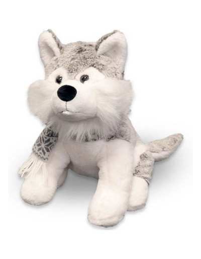 Animal Plush Toy Husky Gray