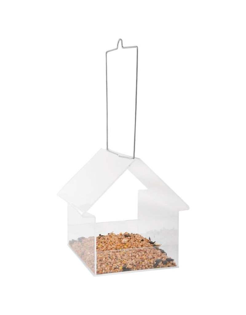 Transparent Hanging House Bird Feeder