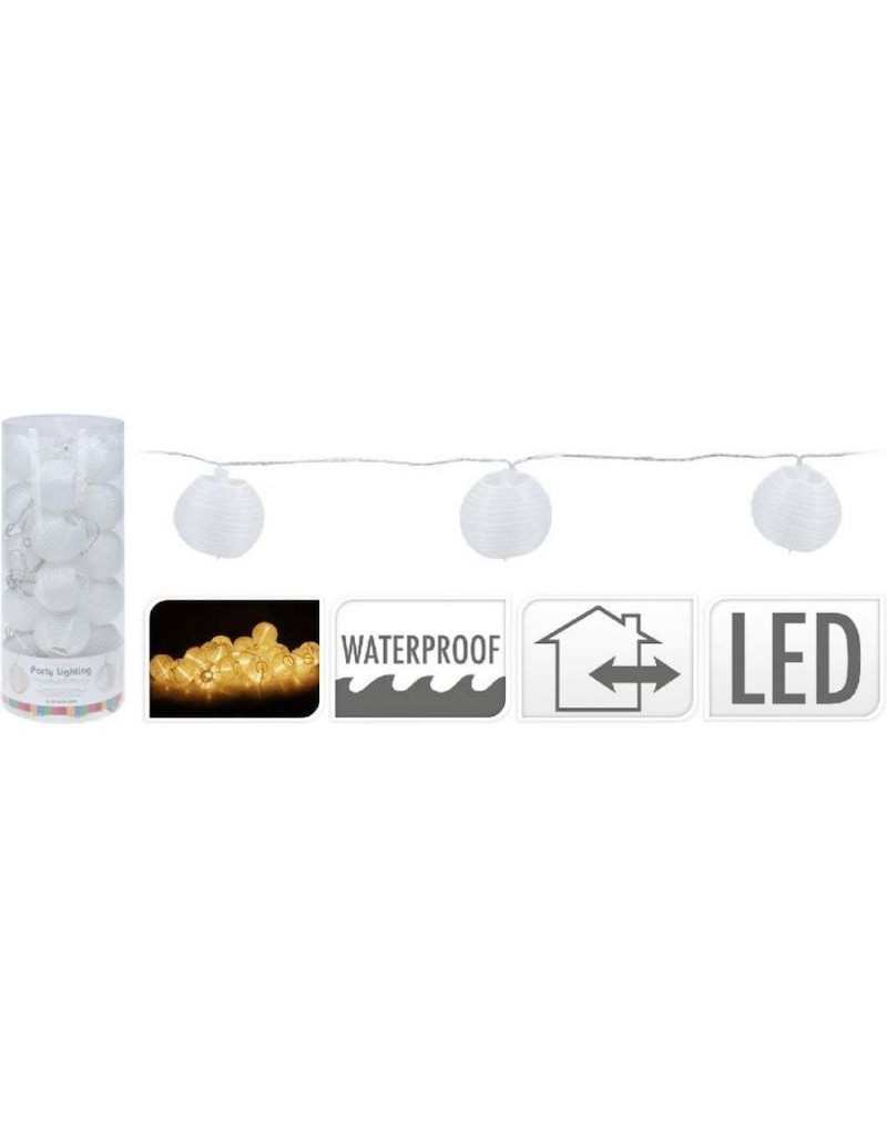 Garland 20 vita LED-festlyktor