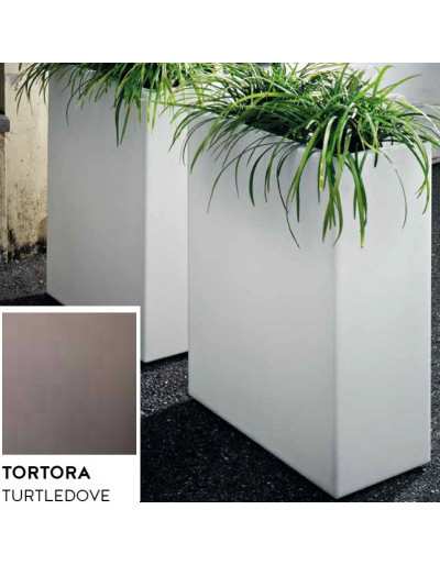 Fenice Smooth Planter 80cm High in Dove-gray Resin