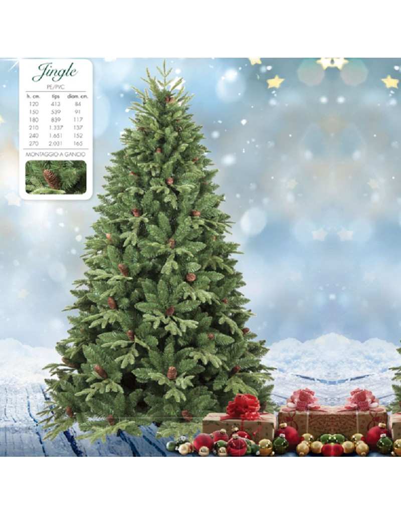 JINGLE CHRISTMAS TREE WITH ALWAYS GREEN PINES JINGLE CHRISTMAS TREE WITH ALWAYS GREEN PINES