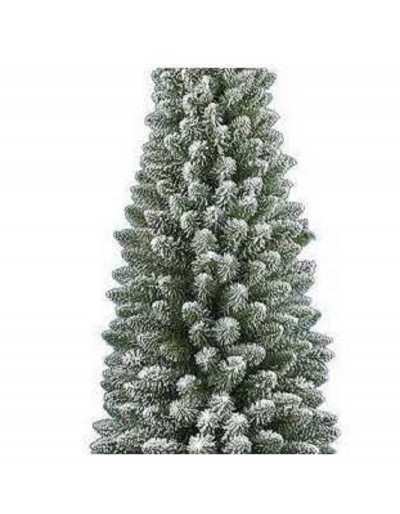 Slim Snow Covered Christmas Tree