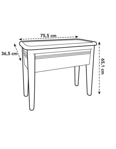 GREEN BASICS GROW TABLE XXL LIVING BLACK