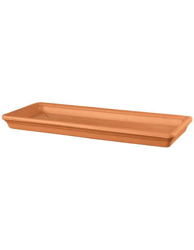 Sottocassetta rettangolare in terracotta naturale 40cm