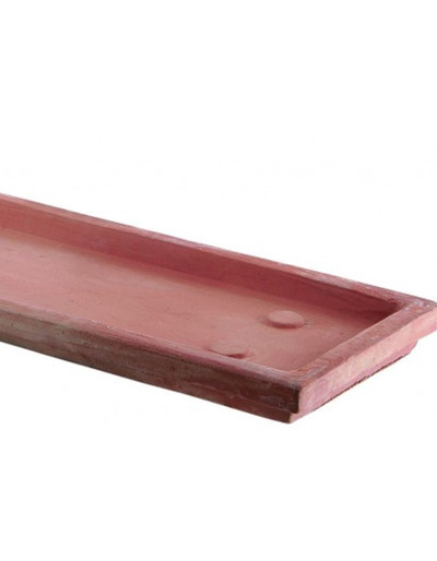 Sottovaso Rettangolare in terracotta naturale 40cm