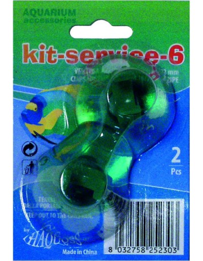 Haquoss KIT SERVICE 6 Caixa 2 pcs sucções para aquário