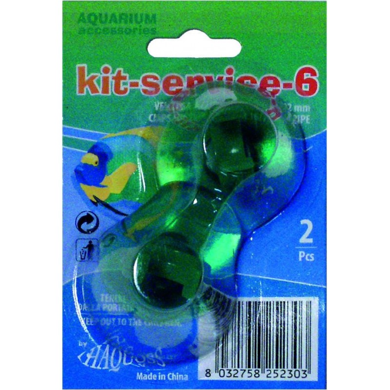 Haquoss KIT SERVICE 6  Box 2 pcs ventose per acquario