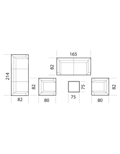 MALIBU two-seater sofa with...