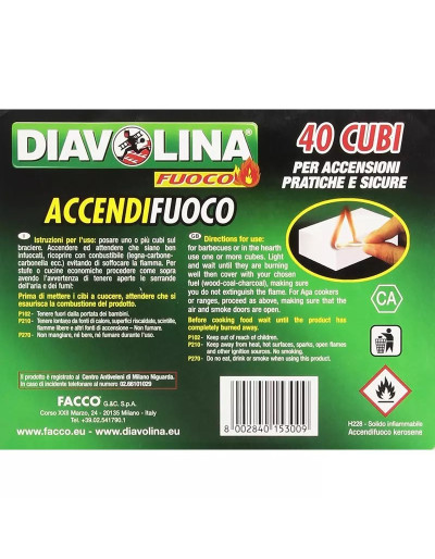DIAVOLINA FIRELIGHTER 40PCS