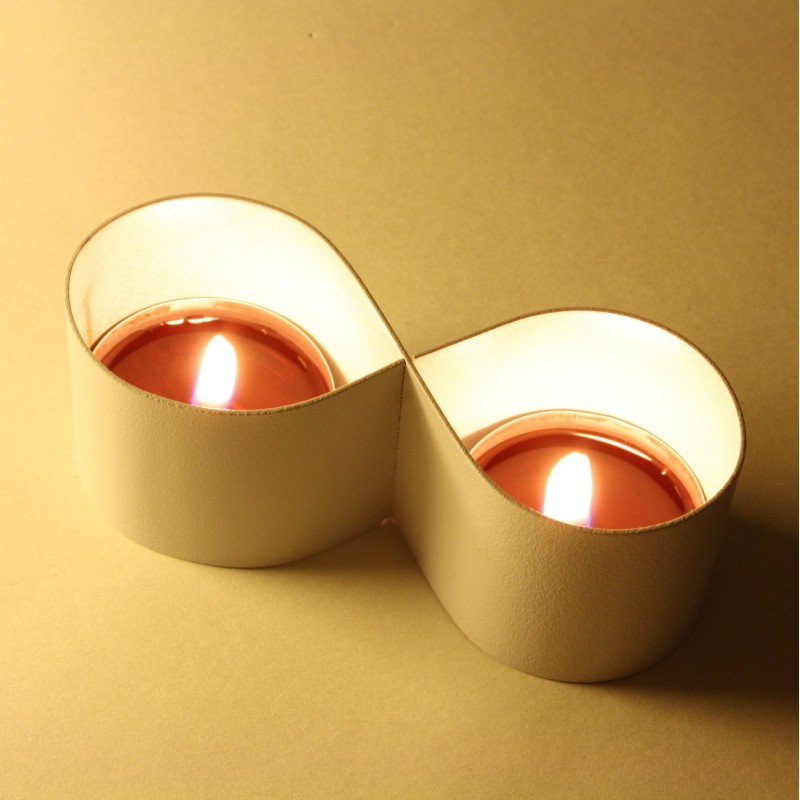 Porta Candeline Tea-Light Bianco